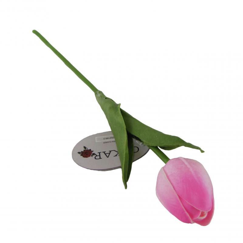 Tulipan gumowany 32cm różowy